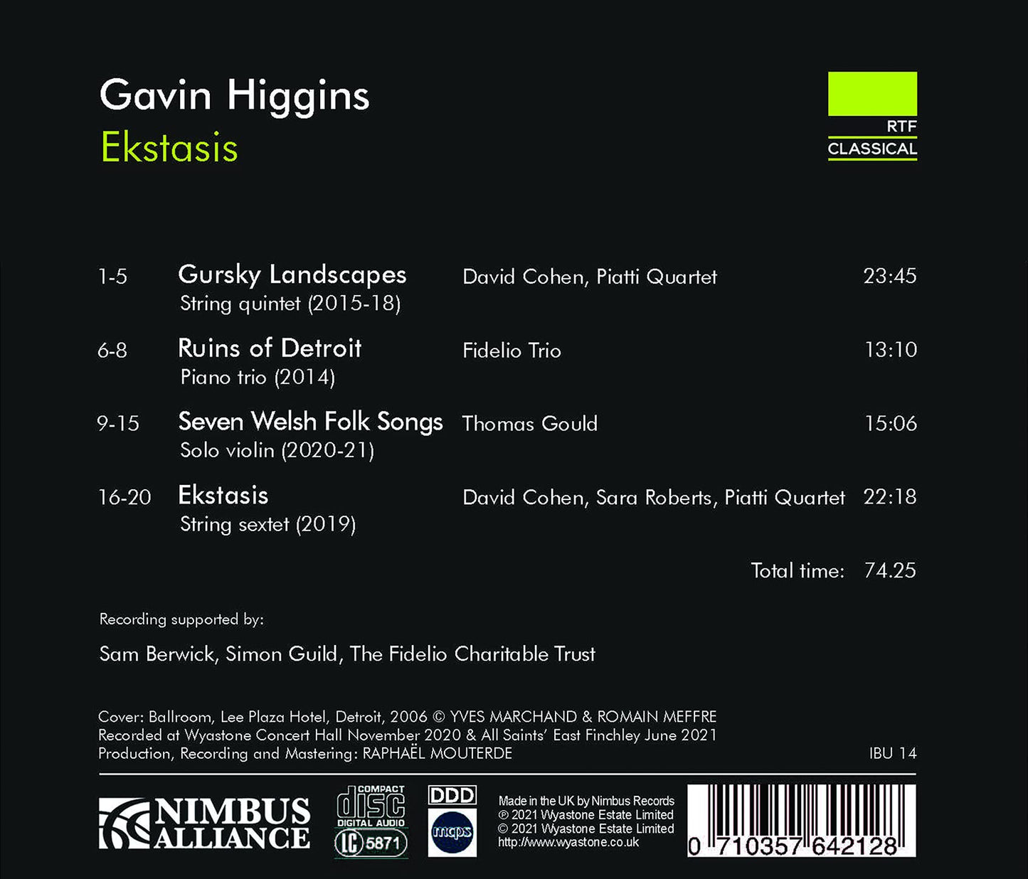 Gavin Higgins: Ekstasis