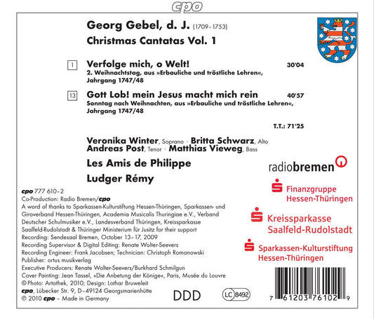 Gebel: Christmas Cantatas, Vol. 1