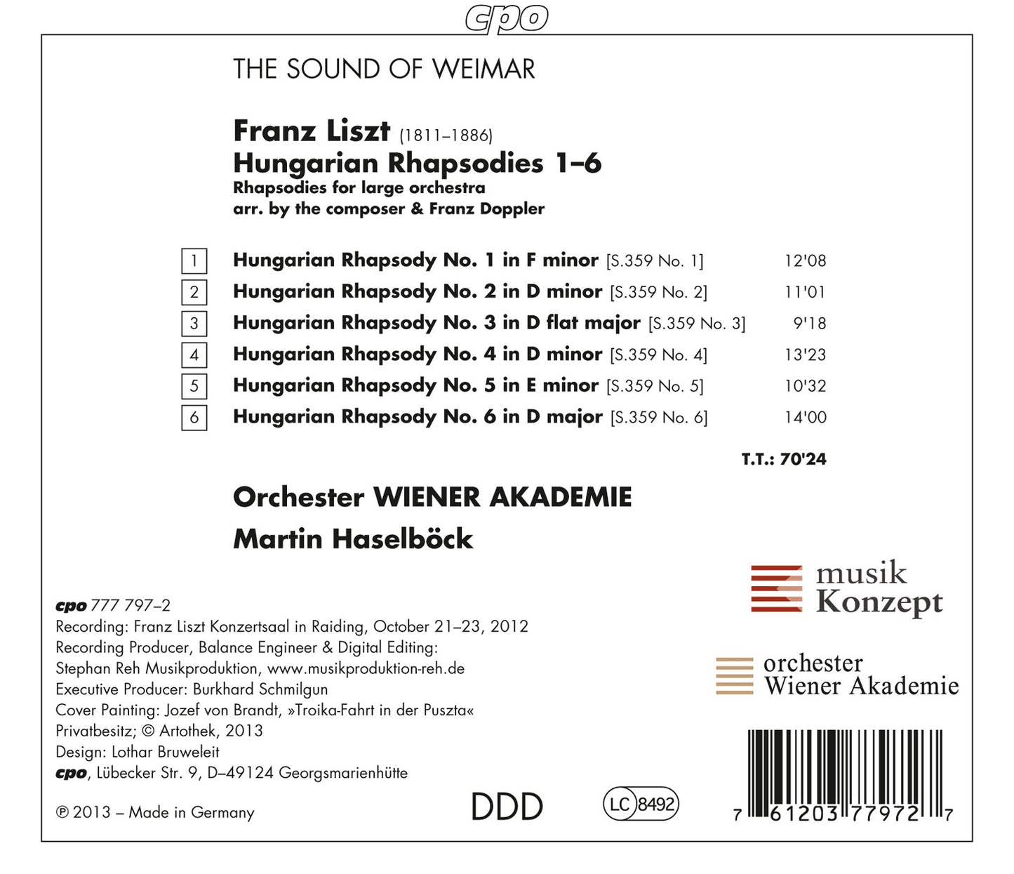 Liszt: Hungarian Rhapsodies