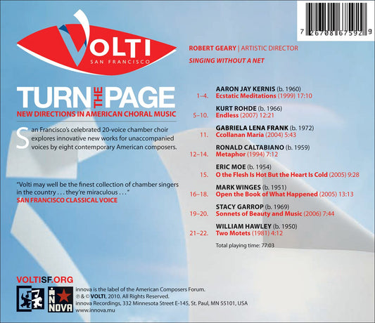 Turn the Page - New Directions in American Choral Music