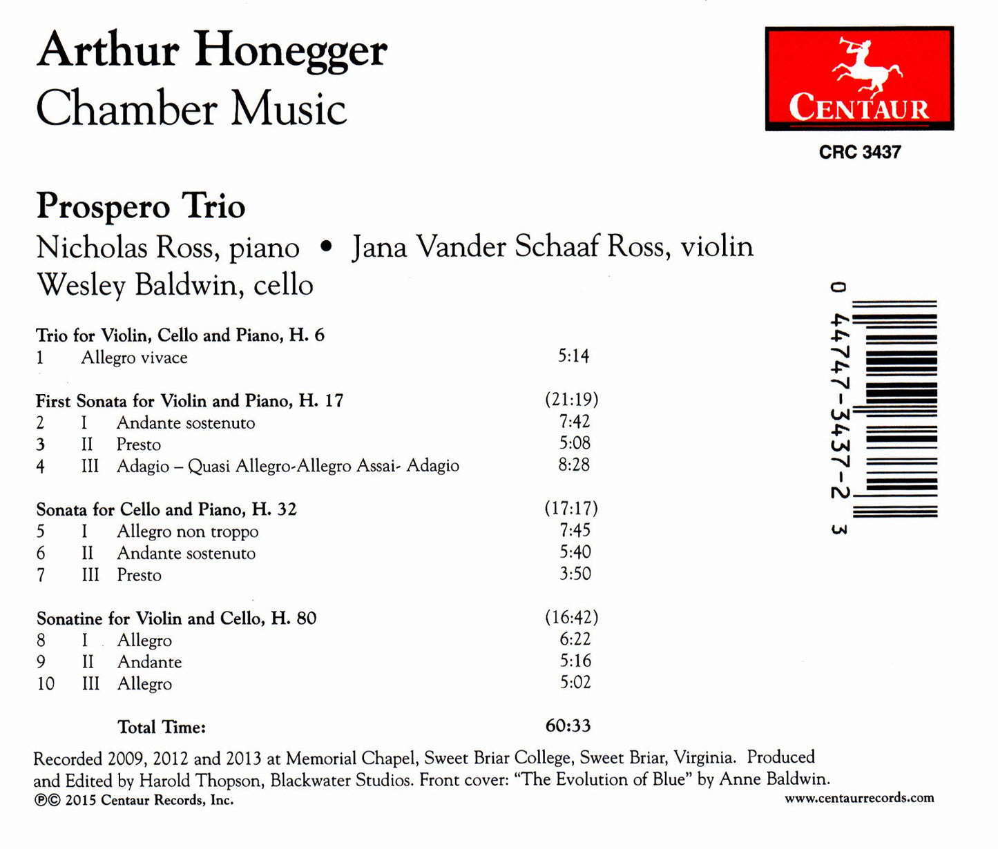 Honegger: Chamber Music