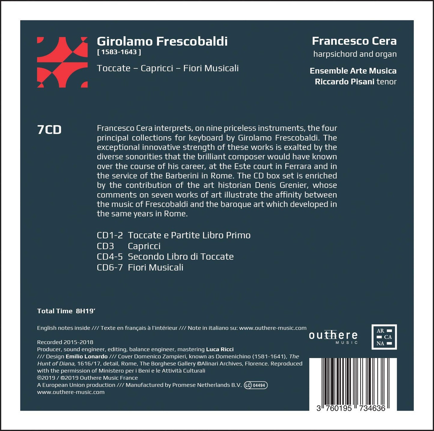 Girolamo Frescobaldi: Toccate - Capricci - Fiori Musicali