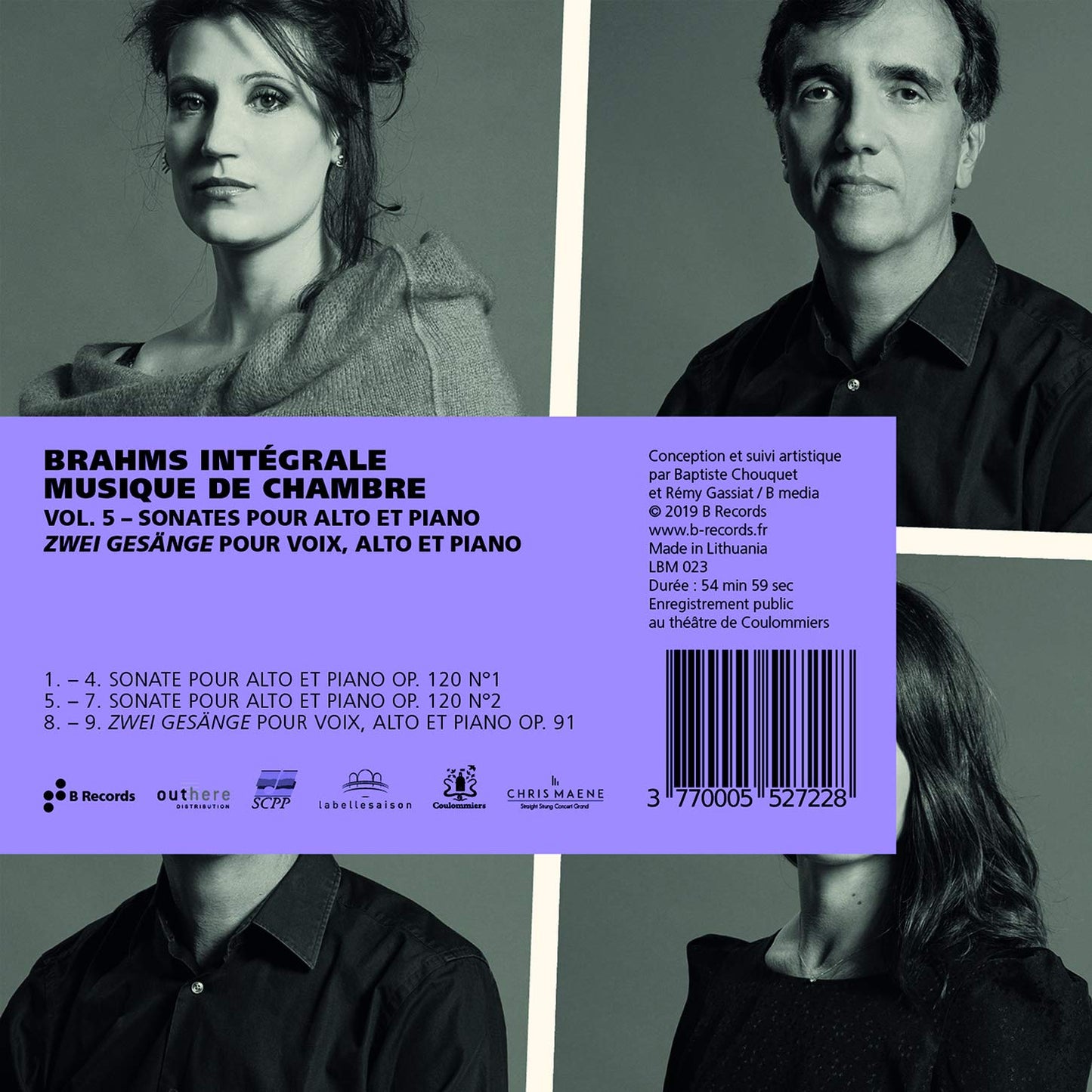 Brahms: Violin Sonata, Nos. 1 & 2, Opp. 120 & 2 Gesänge, Op.