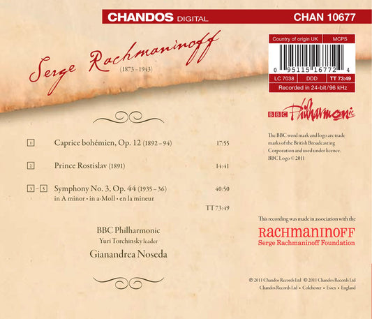Rachmaninov: Symphony No. 3 - Prince Rostislav - Caprice boh