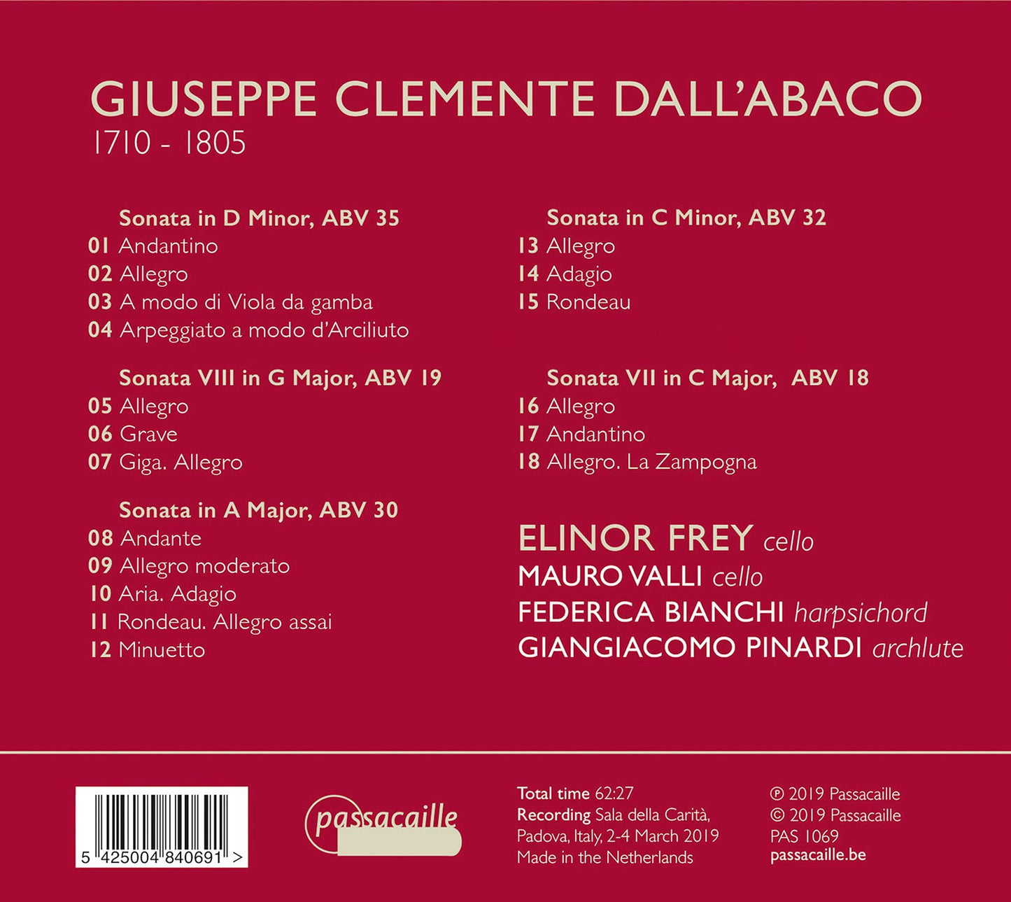 CELLO SONATAS