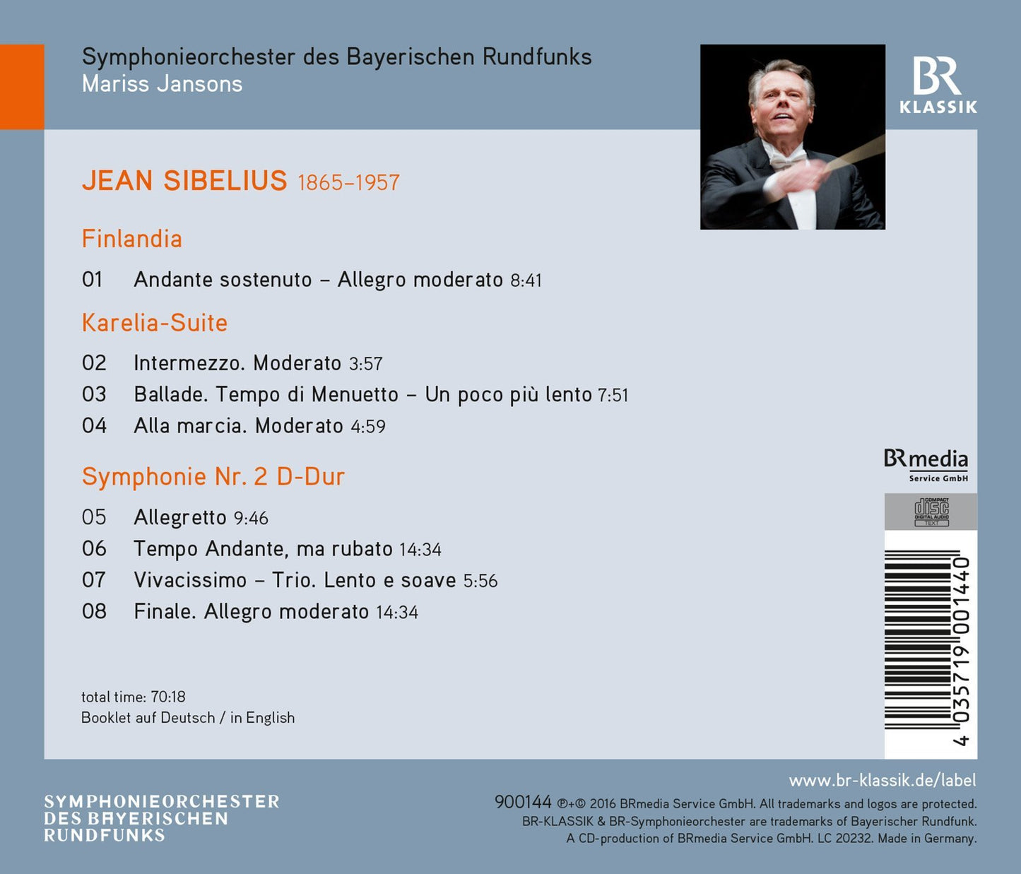 Sibelius: Symphony No. 2 in D Major, Op. 43, Finlandia, Op.