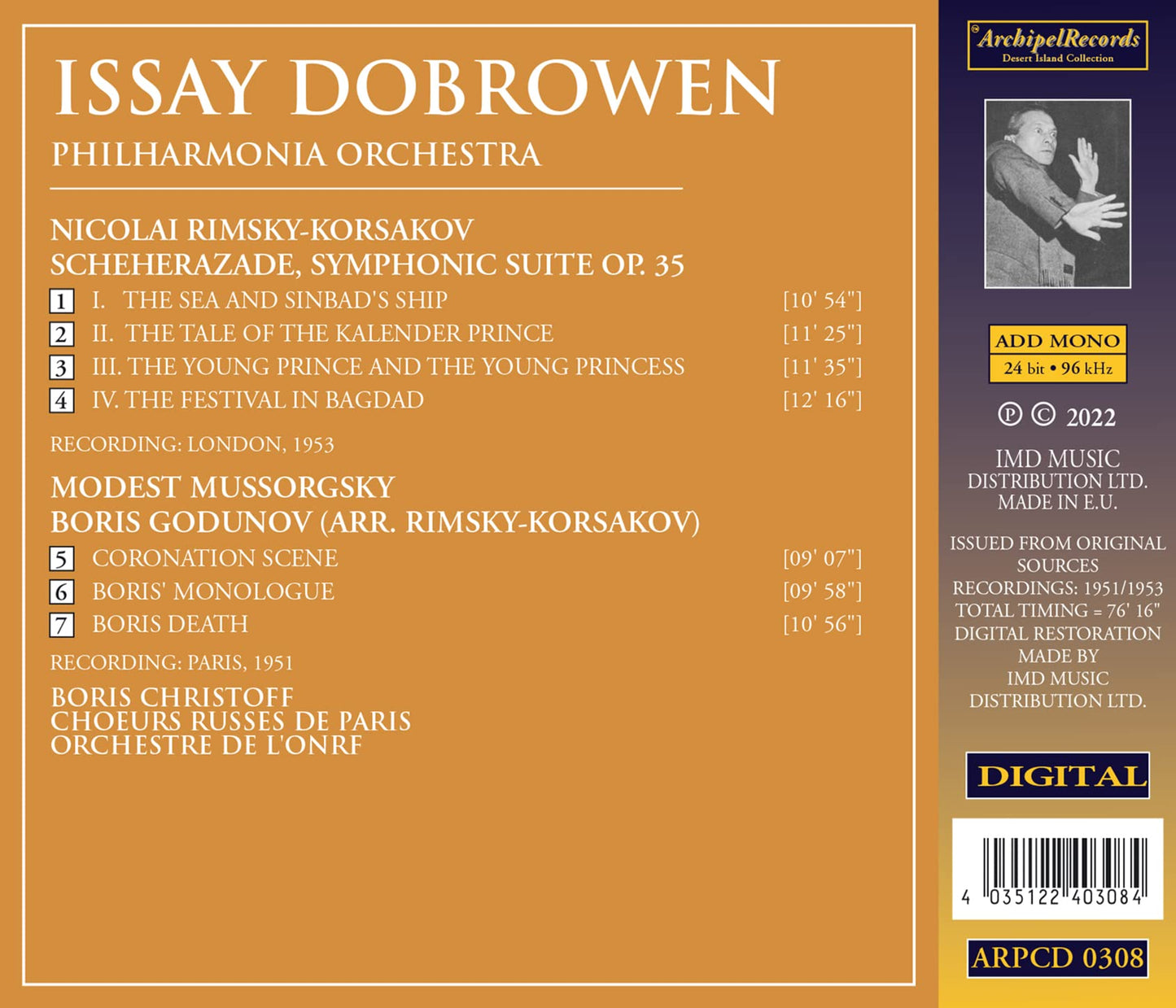 SHEHERAZADE MUSSORGSKY BORIS S