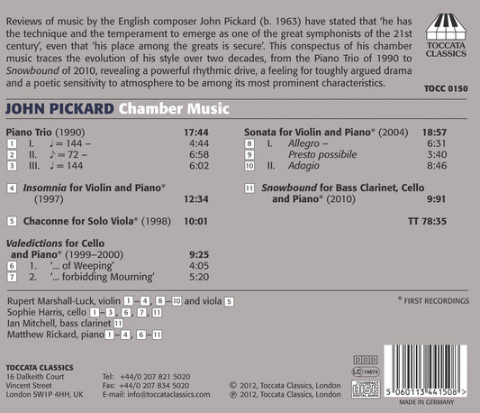 Pickard: Chamber Music, Vol. 1