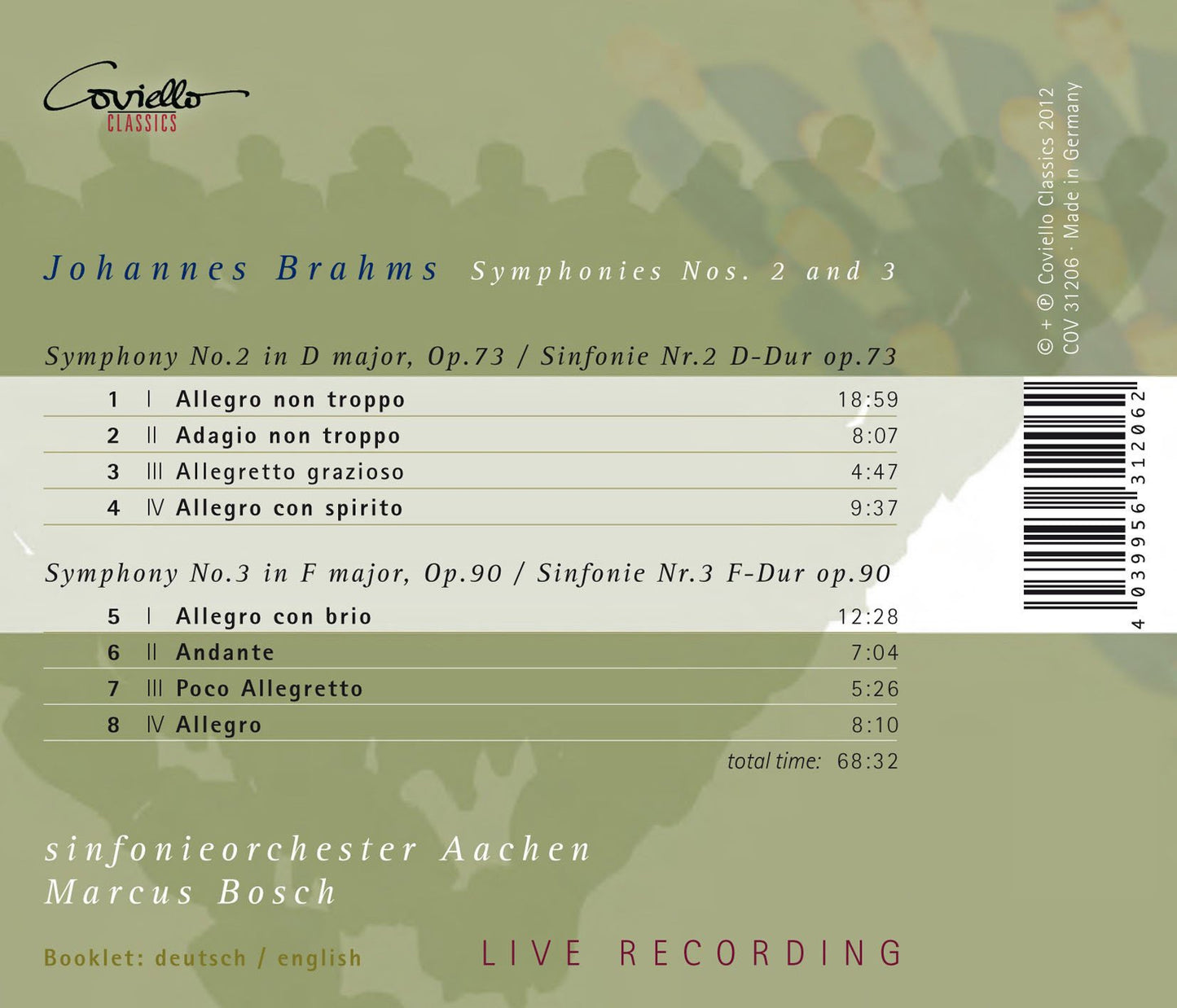 Brahms: Symphonies Nos. 2 & 3
