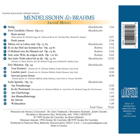 Mendelssohn & Brahms: Sacred Motets