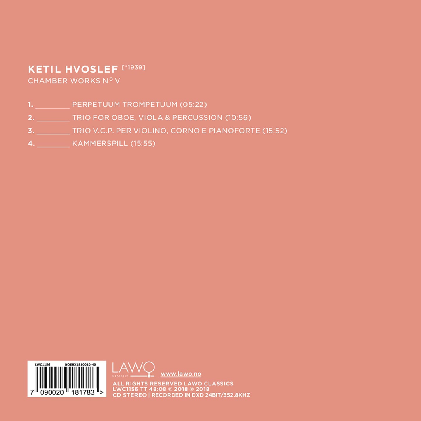 Hvoslef Chamber Works No. V