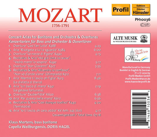 Mozart: Arias and Overtures