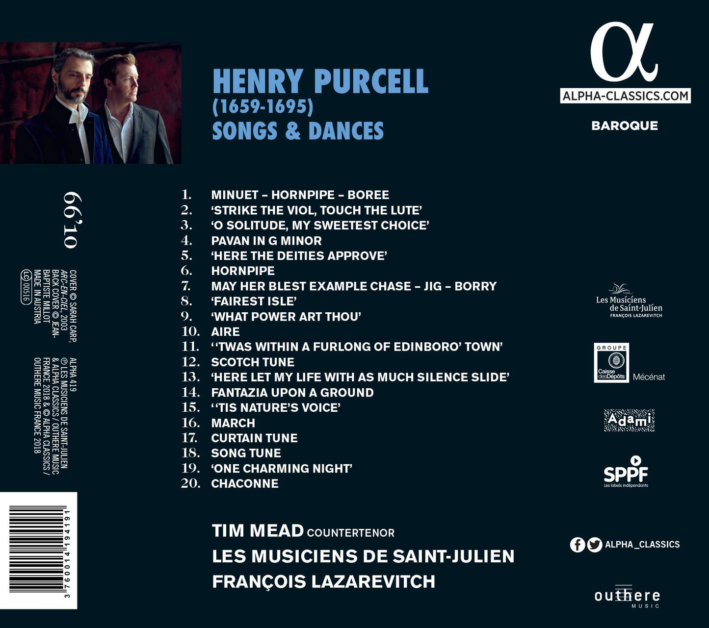 Purcell: Songs & Dances