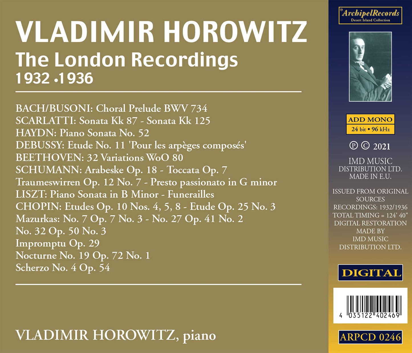 Vladimir Horowitz - The London Recordings (1932-1936)