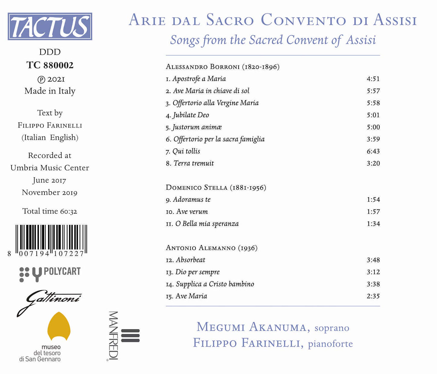 Borroni - Stella - Alemanno: Arie dal Sacro Convento di Assi