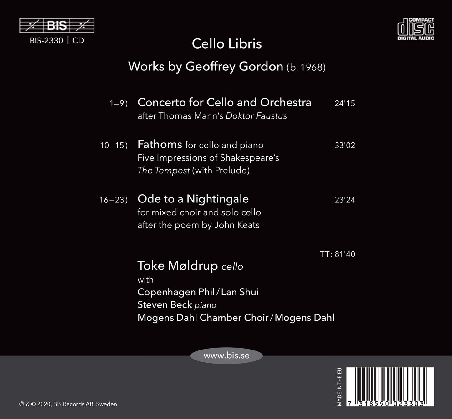 Geoffrey Gordon: Cello Libris