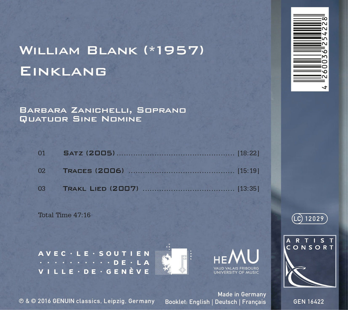 William Blank: Einklang