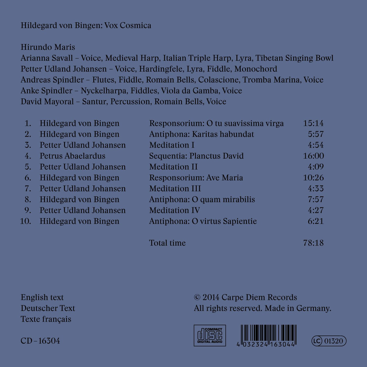 Hildegard von Bingen: Vox cosmica