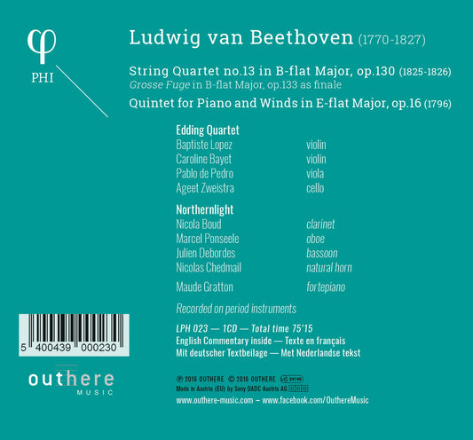 Beethoven: String Quartet, Op. 130, Große Fuge, Op. 133 & Pi