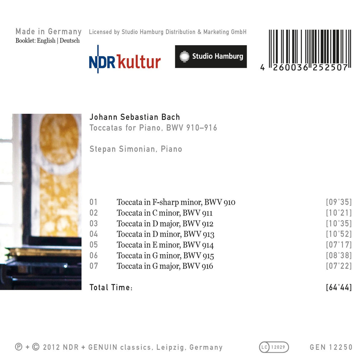 Bach: Toccatas for Piano, BWV 910-916