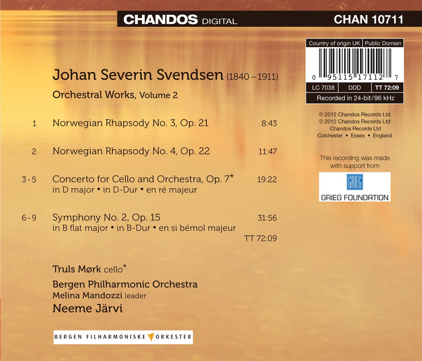 Svendsen: Orchestral Works, Vol. 2
