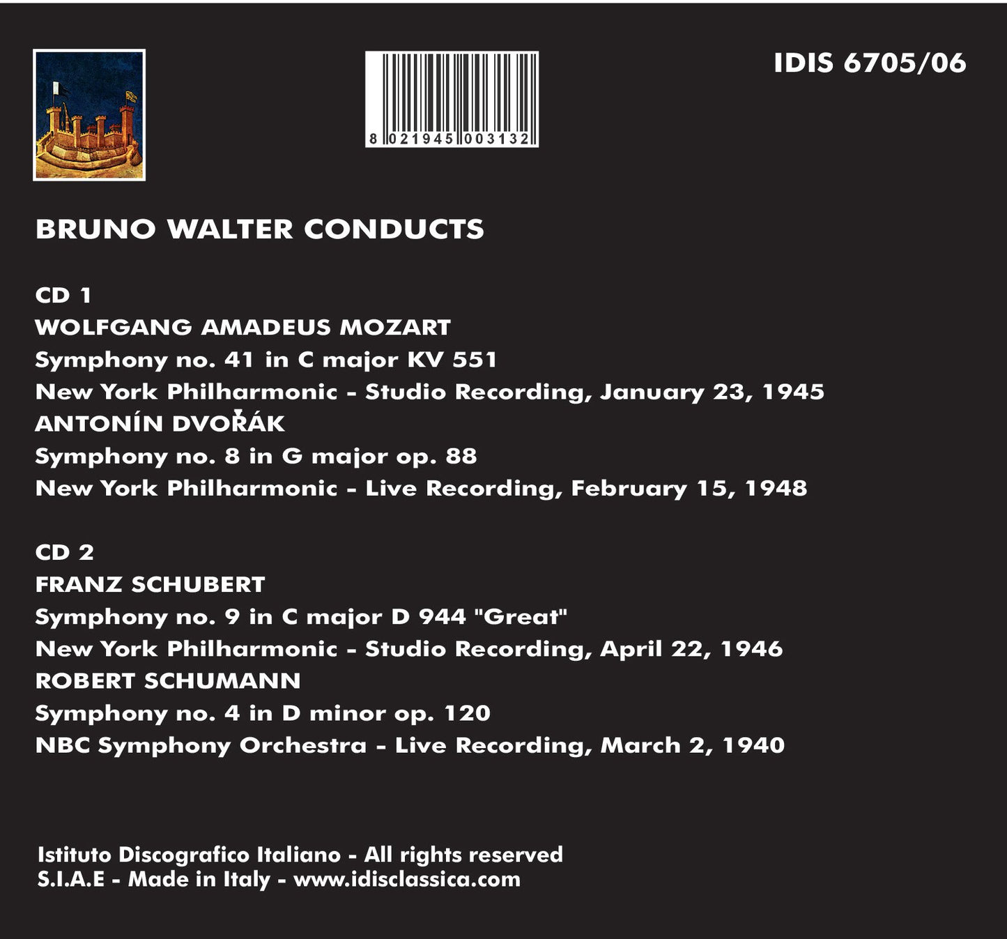 Mozart, Dvorák, Schubert & Schumann: Symphonies