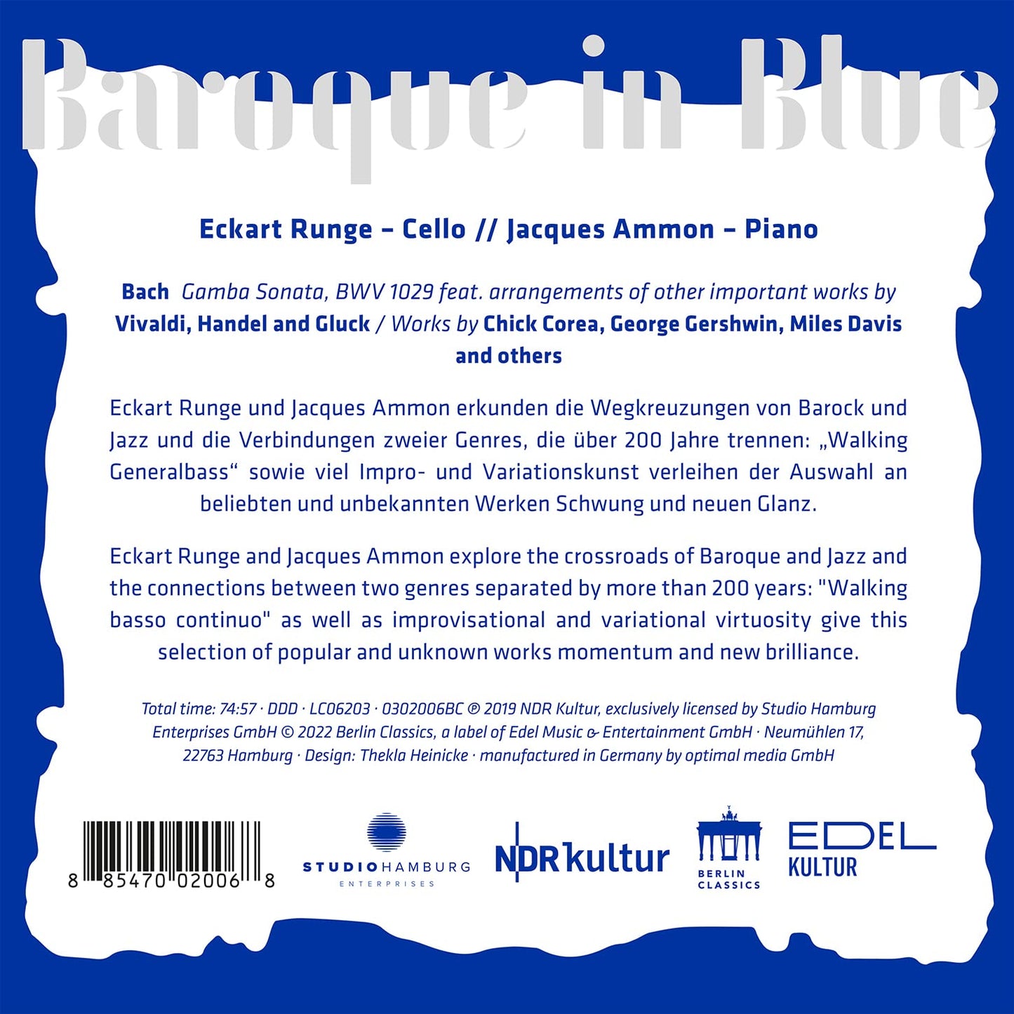Bach, Corea, Davis, Piazzolla & Vivaldi: Baroque in Blue