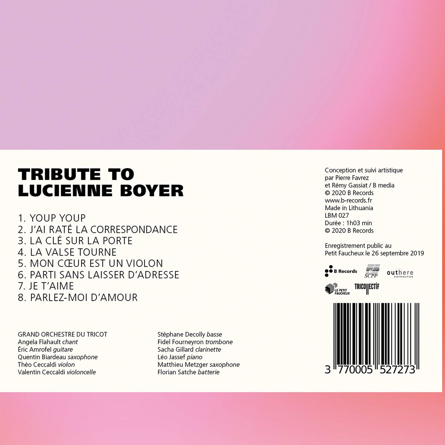 Tribute to Lucienne Boyer