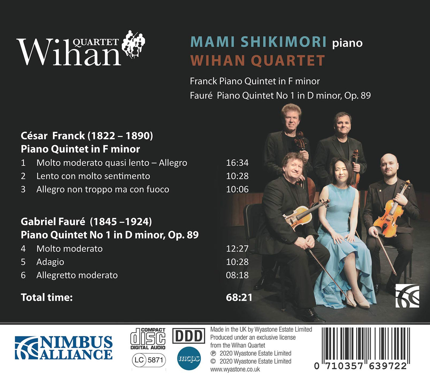 Franck and Fauré Piano Quintets