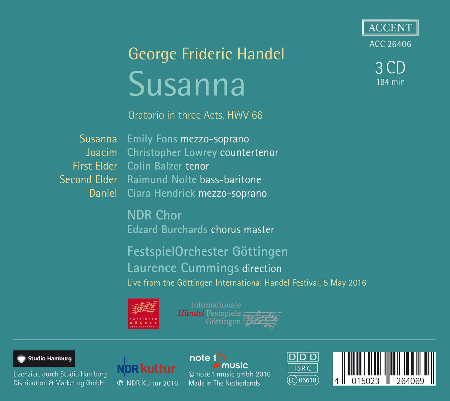 Handel: Susanna, HWV 66 (Live)