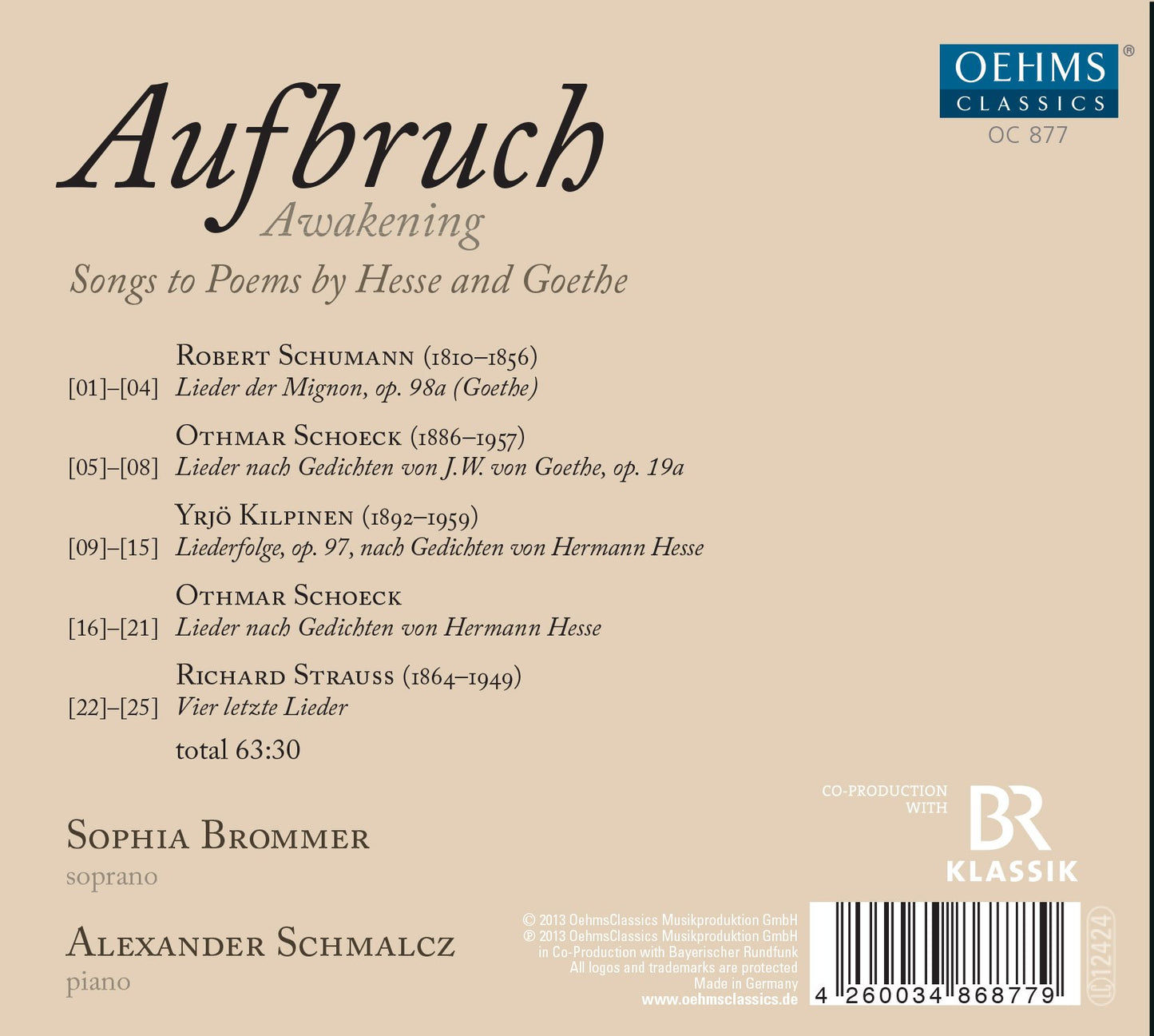 Aufbruch - Songs to Poems by Hesse and Goethe