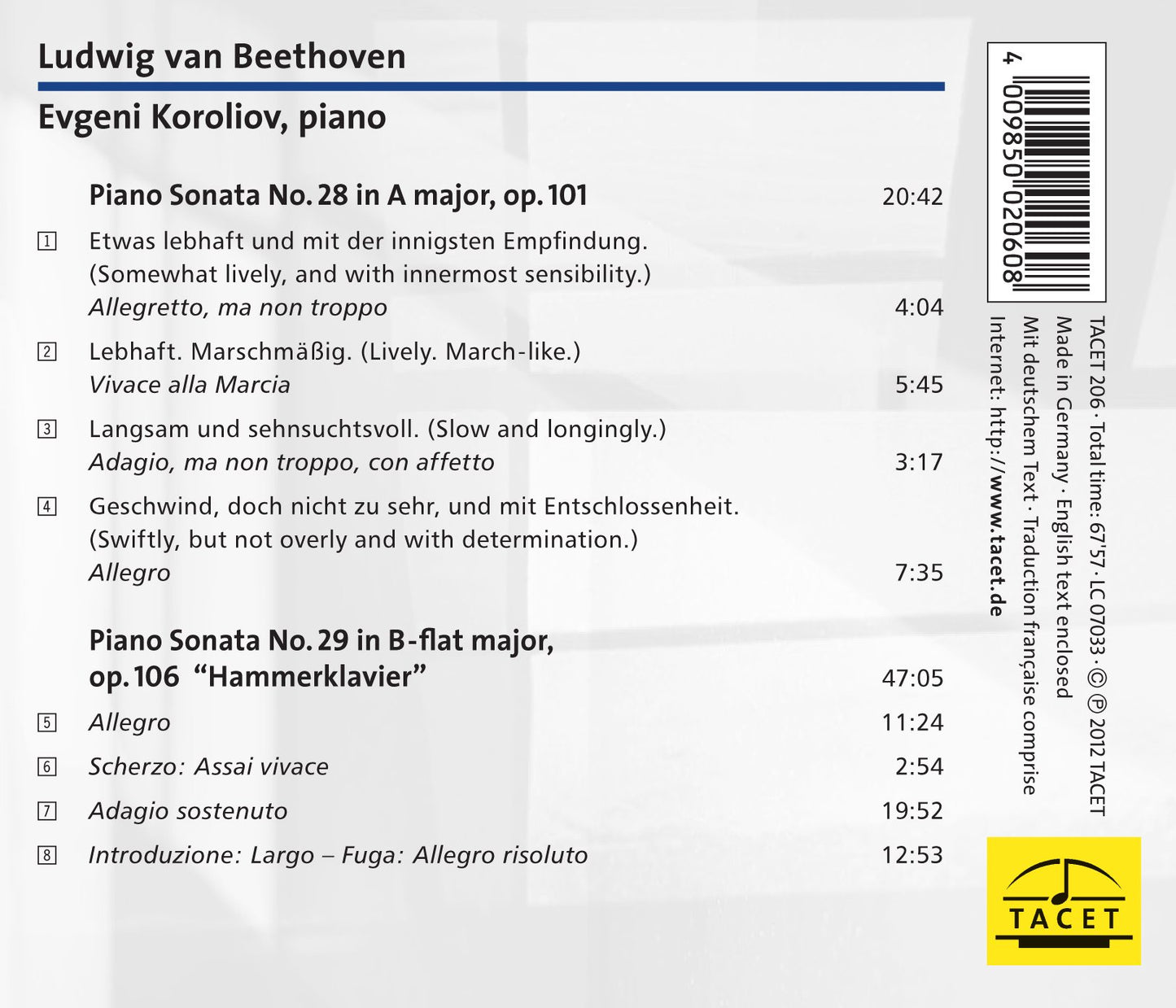 V 14: KOROLIOV SERIES: SONATAS