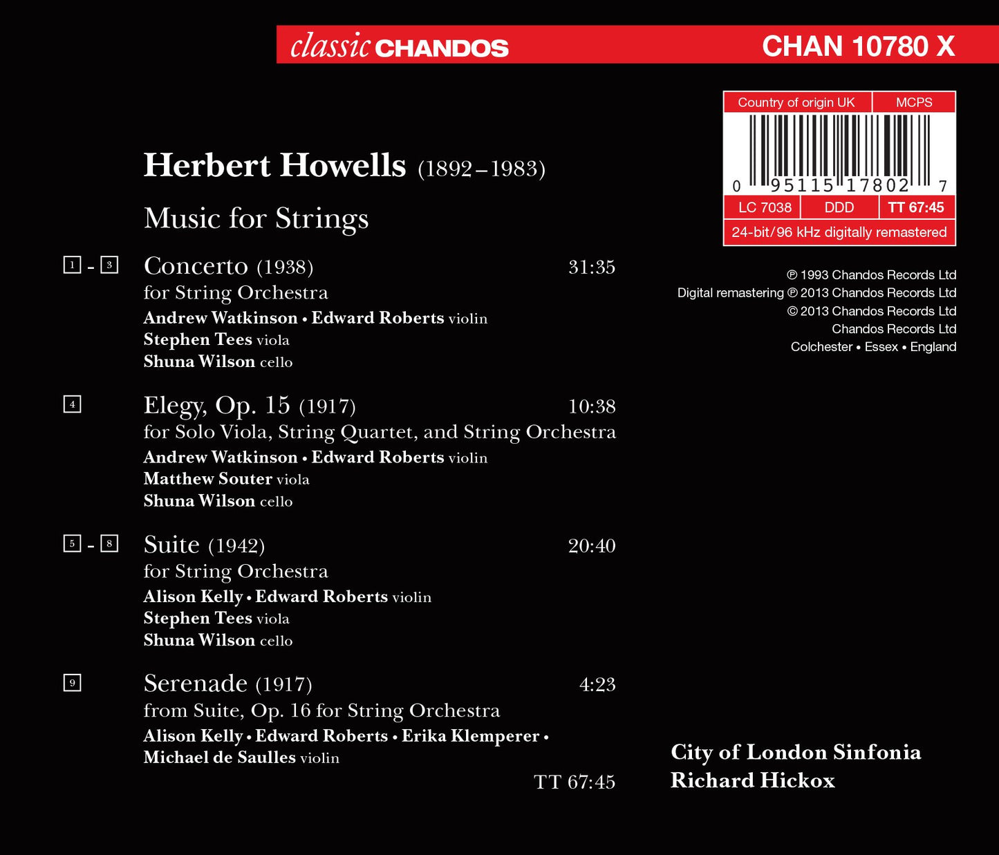 Howells: Music for Strings