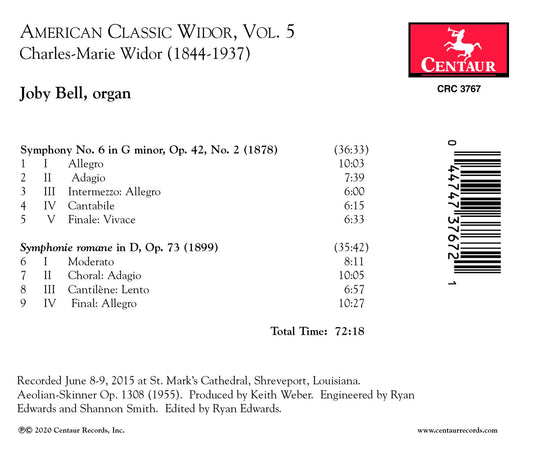 American Classic Widor, Vol. 5