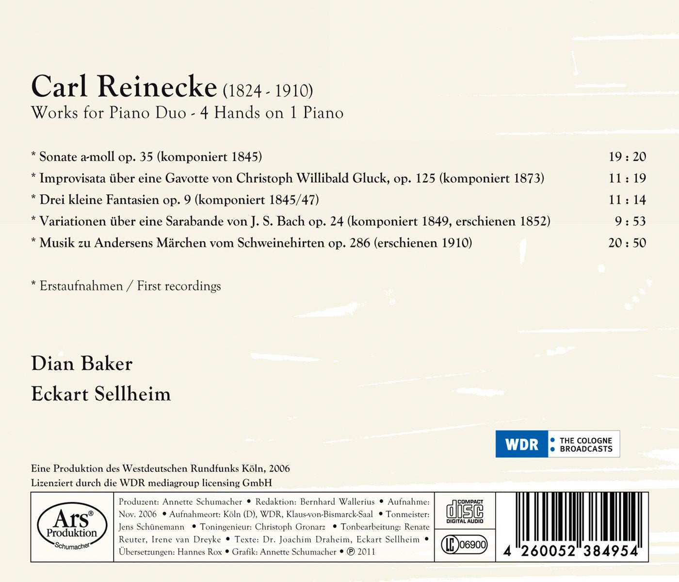 Reinecke: Works for Piano Duo - Piano Four Hands