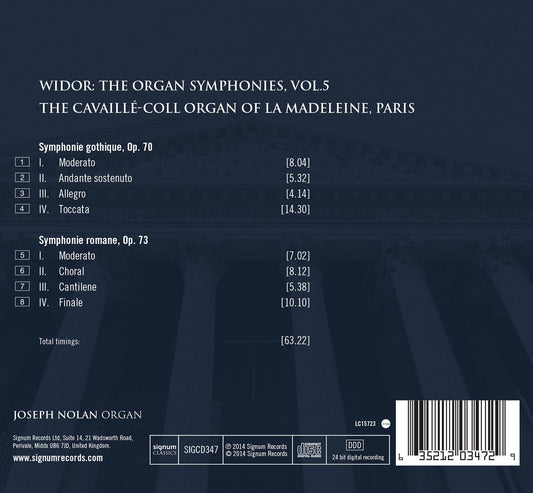 Widor: The Organ Symphonies, Vol. 5