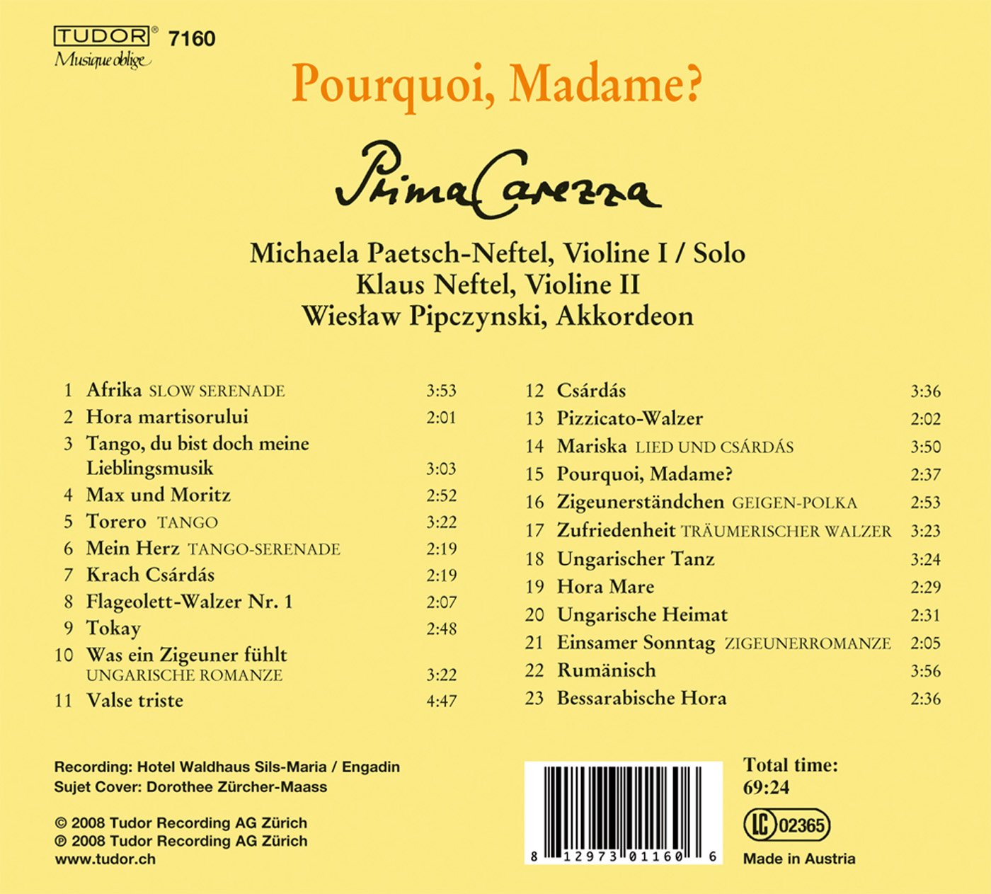 Chamber Music - Boulanger, G. / Dinicu, G. / Schmitz, J. / S