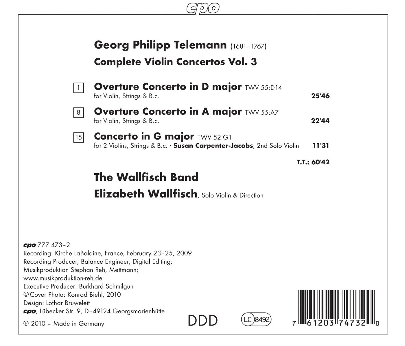 Telemann: Complete Violin Concertos, Vol. 3