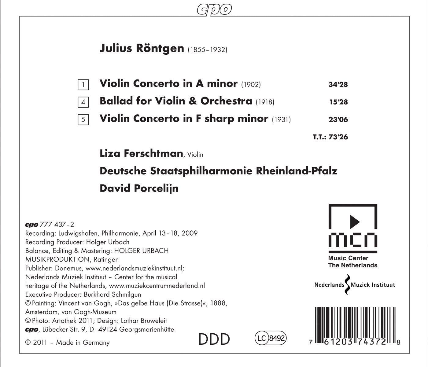Rontgen: Violin Concertos