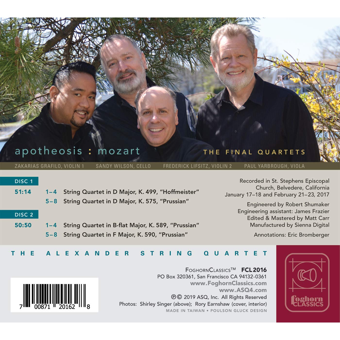 Apotheosis, Vol. 1: The Final Quartets of Mozart