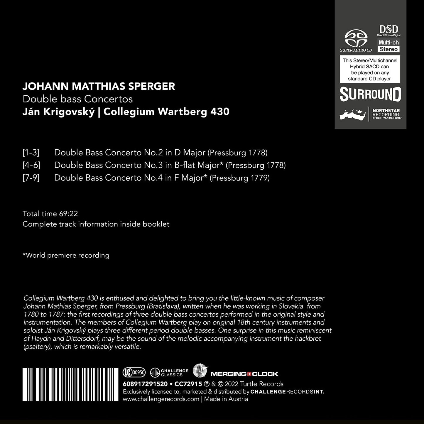 Sperger: Double Bass Concertos