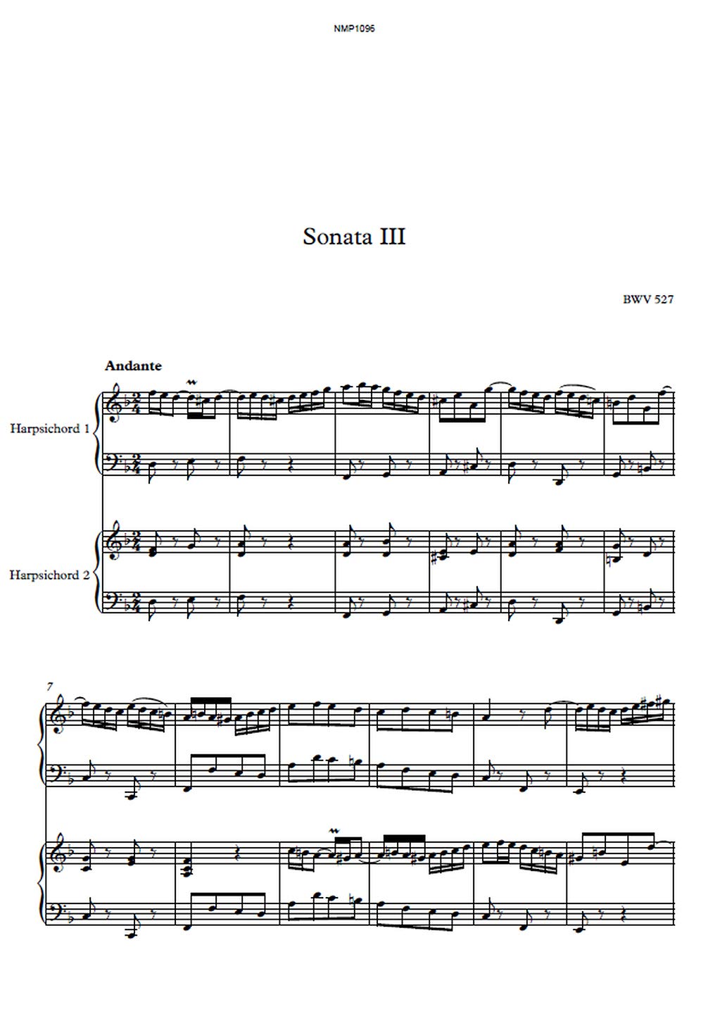 SONATA NO. 3 IN D MINOR