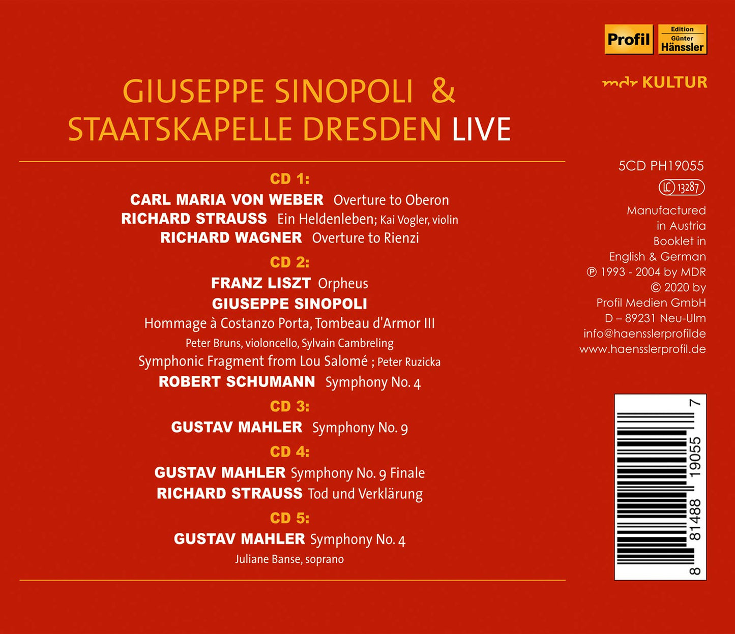Giuseppe Sinopoli - the Composer and Conductor & Staatskapel