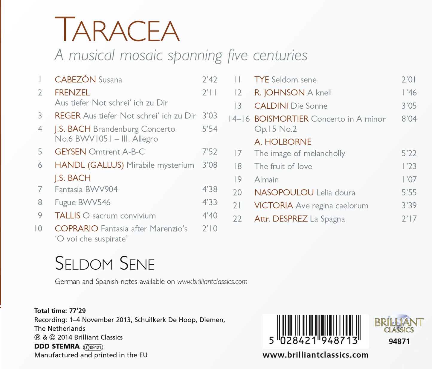 Taracea: A Mosaic of Ingenious Music Spanning Five Centuries