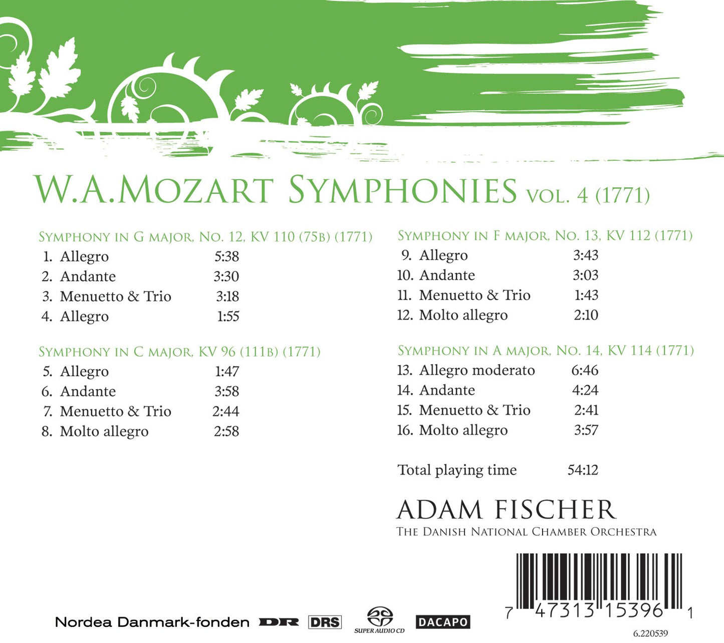 Mozart, W.A.: Symphonies, Vol. 4 (1771)