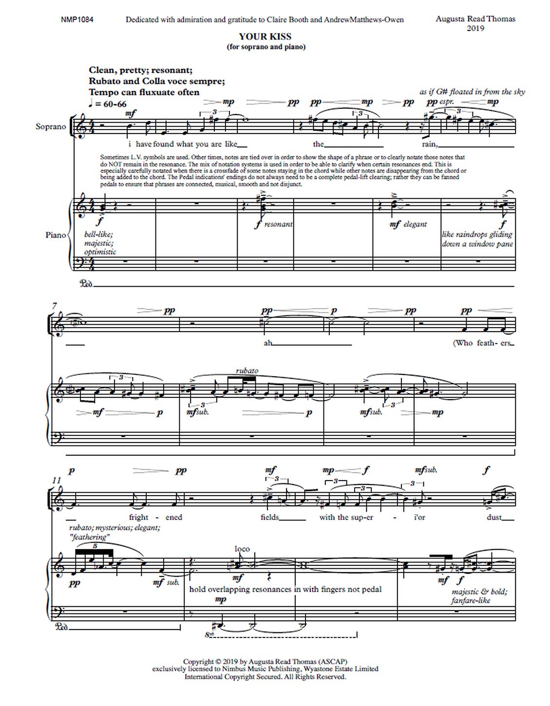 YOUR KISS FOR SOPRANO & PIANO