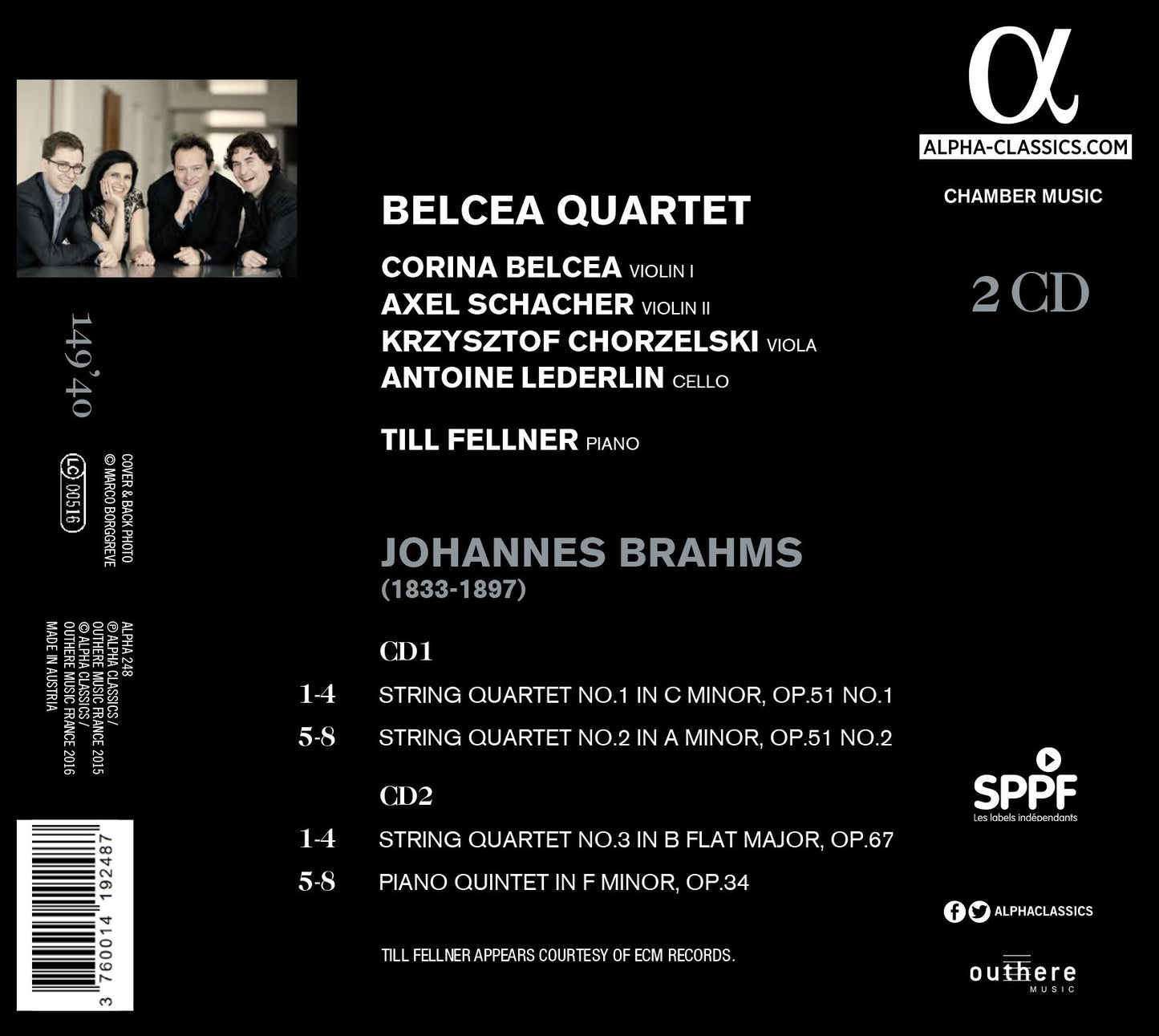 Brahms: String Quartets & Piano Quintet