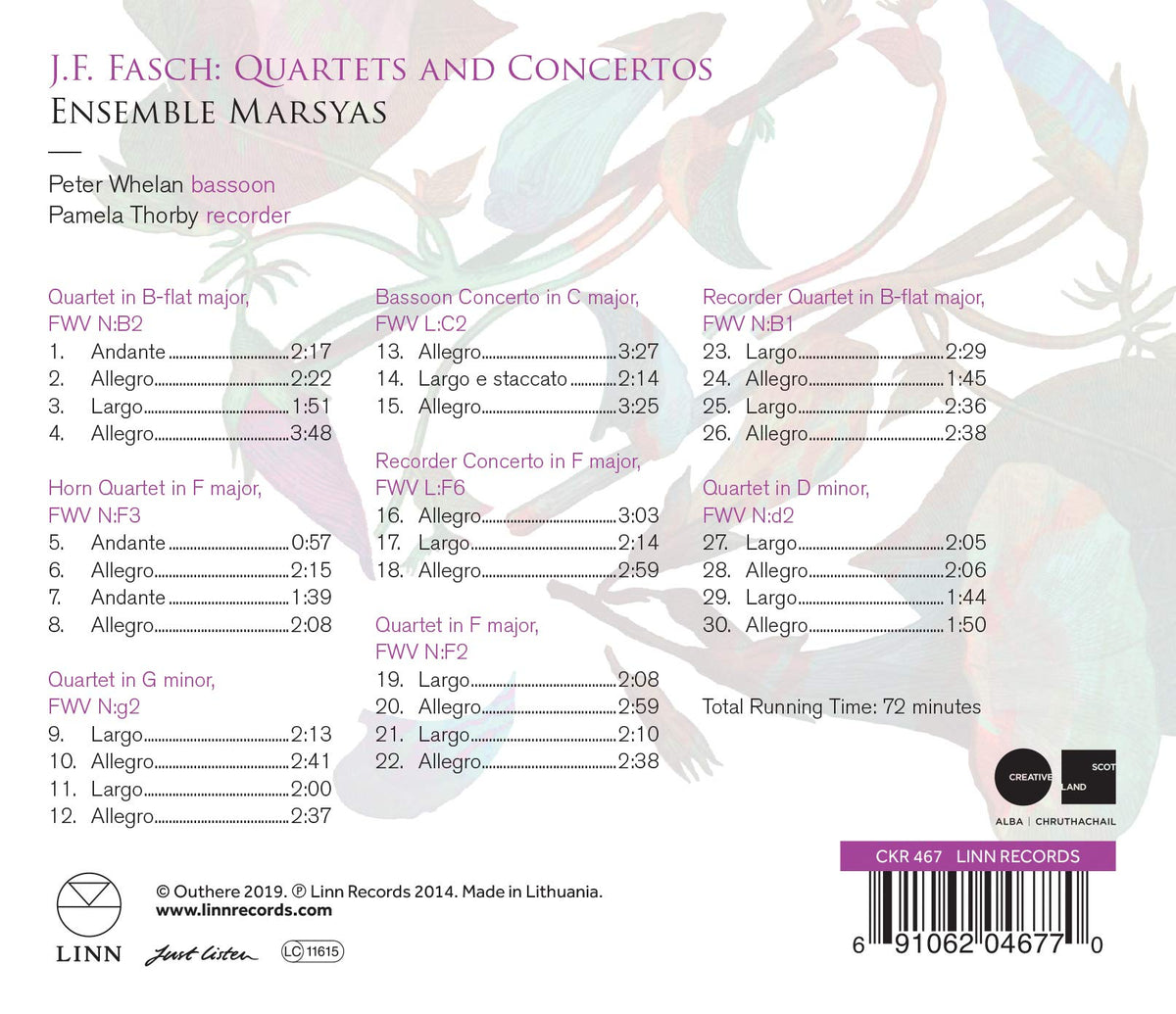 QUARTETS & CONCERTOS