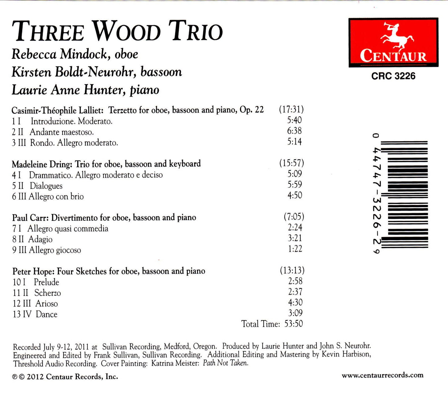 Lalliet, Dring, Carr & Hope: Chamber Works