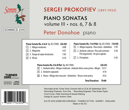 Prokofiev: Piano Sonatas, Vol. 3